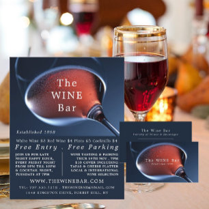 Rosa Vin Glass, Vin Pub/Winery Advertising Reklamblad