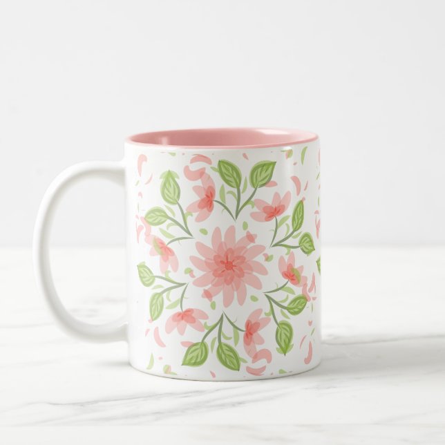 Rosa vine Två-Tonad mugg (Vänster)