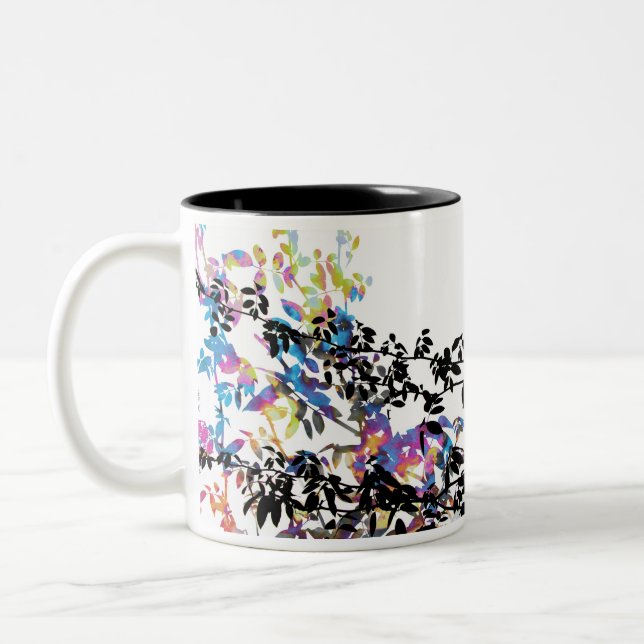 Rosa Vinekaffemugg Två-Tonad Mugg (Vänster)