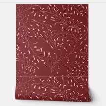 Rosa Vines and Swirls on Red