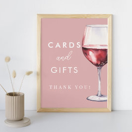 Rosa Vino före Möhippan Kort och gåvor Poster