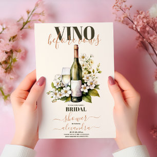 Rosa Vino före Vows-Möhippa Inbjudningar