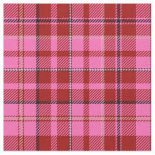 Rosa vinröd rutig Tartan-design  Tyg