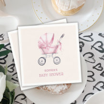 Rosa Vintage Baby Carriage Baby Shower