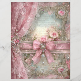 Rosa Vintage Band Sopsjournal Scrapbookpapper