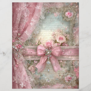 Rosa Vintage Band Sopsjournal Scrapbookpapper