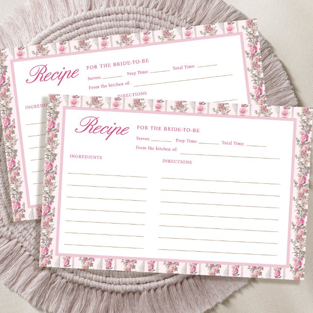 Rosa Vintage Blommigt Möhippa Recept (Skapare uppladdad)