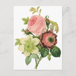Rosa Vintage Bouquet Vykort