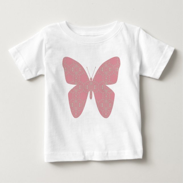 Rosa Vintage Butterfly Dress Tee (Framsida)