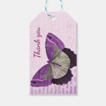 Rosa vintage Butterfly-illustration tack