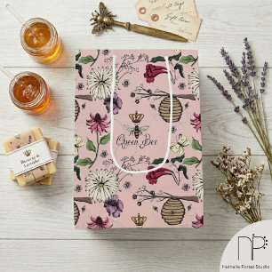 Rosa Vintage Drottningbi Blommig