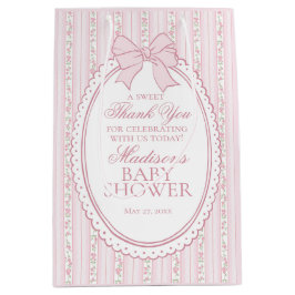 Rosa Vintage Eleganta Blommiga Baby Shower Favors