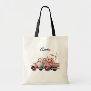 Rosa Vintage Farmers Lastbil Tygkasse