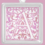 Rosa vintage filigree brev A Silverpläterat Halsband<br><div class="desc">En gåva till henne</div>