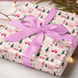 Rosa Vintage julafton Town Presentpapper<br><div class="desc">Den här designen kan vara personlig i det område som tillhandahålls genom att ändra fotot och/eller text. Du kan också anpassa den genom att klicka för att anpassa ytterligare alternativ och ta bort eller ändra färg i bakgrunden, lägga till text, ändra texten färg eller stil eller ta bort texten för...</div>
