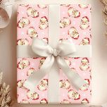Rosa Vintage Jultomten Ansikte Vattenfärg Presentpapper<br><div class="desc">Backa dina presenter i festiv beundran med vår Rosa Vintage Jultomten Watercolor Wrapping Papper! Den här charmerande designen har nostalgiska vattenfärgbilder av Jultomten ansikte som ställs mot en livfull bakgrund, som är försedd med delikat snöflingor. Perfekt för att lägga till ett litet vintage charm till presenter i helgdag. Den här...</div>