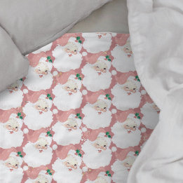  rosa vintage jultomten-vinkling christmas fleecefilt