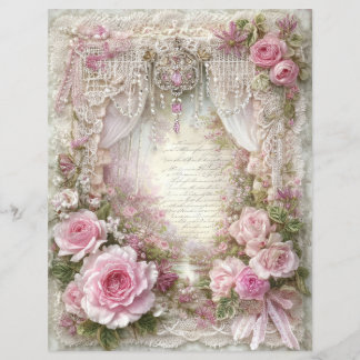 Rosa Vintage Junk Journal Scrapbookpapper