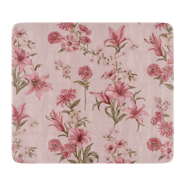 Rosa Vintage Lillies Blommig Cottagecore (Framsidan)