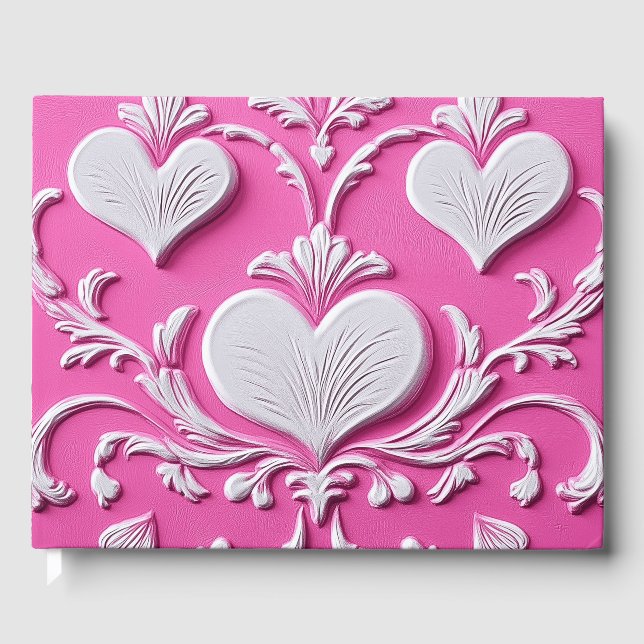 Rosa Vintage Lithograf #3 Digital Art Gästböcker (Framsida)