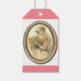 Rosa Vintage Möhippa Bride Gift Märkres Presentetikett