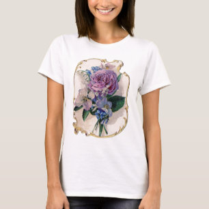 Rosa vintage och liljekonvalj tee