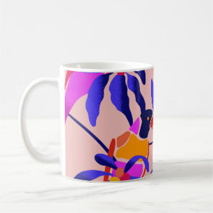 Rosa Vintage Parrots: Exotisk, sömlös illustration Kaffemugg