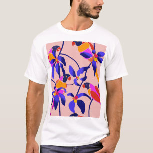 Rosa Vintage Parrots: Exotisk, sömlös illustration T Shirt
