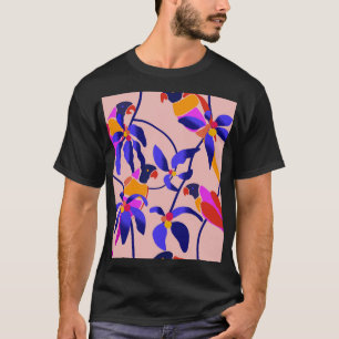 Rosa Vintage Parrots: Exotisk, sömlös illustration T Shirt
