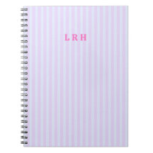 Rosa vintage randig personlig monogram