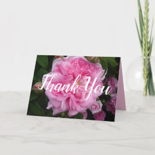 Rosa Vintage Ro blommigt Flowers Tack Kort