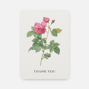 Rosa Vintage Ro Botaniska Tack Kort