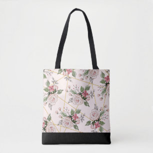 Rosa vintage ro mönster tygkasse