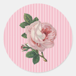 Rosa Vintage Ro Stickers Runt Klistermärke