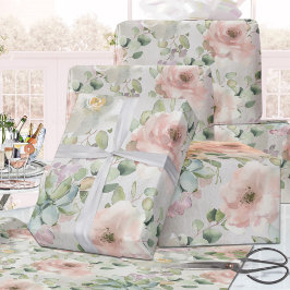 Rosa Vintage Ro Succulents & Eucalyptus Presentpapper