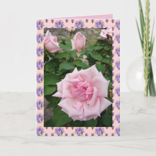 Rosa Vintage Rosor Ro Garden-blommor Card Kort