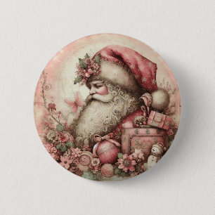 Rosa Vintage Santa Button Knapp