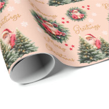Rosa vintage Santa Claus-present
