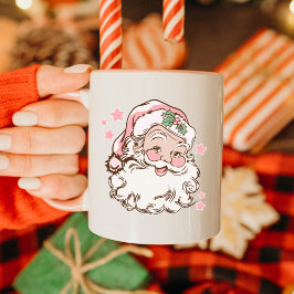 Rosa Vintage Santa Helgdag jul Mugg