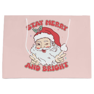 Rosa Vintage Santa "Keep Merry and Bright" Julafto