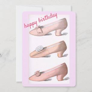 Rosa Vintage Shoes Birthday Card