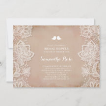 Rosa Vintage Spets Bröllopsdusch