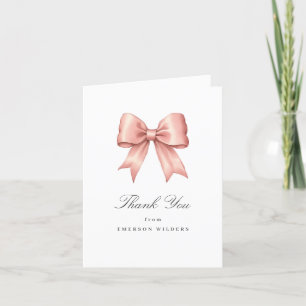 Rosa Vintage Statin Bow - tackkort