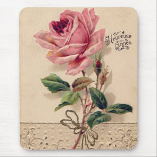 Rosa vintage steg musmatta