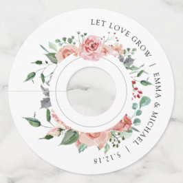 Rosa Vintage Vattenfärg Blommig