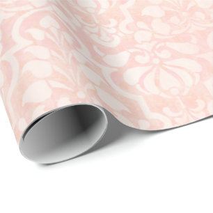 Rosa Vintage Victorian Damask Sömlös Mönster Presentpapper
