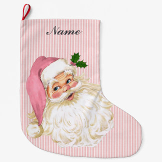 Rosa Vintage Victorian Jul Santa Rosa Stor Julstrumpa