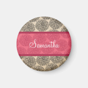 Rosa Vintage Zinnia Magnet