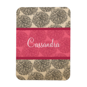 Rosa Vintage Zinnia Premium Magnet