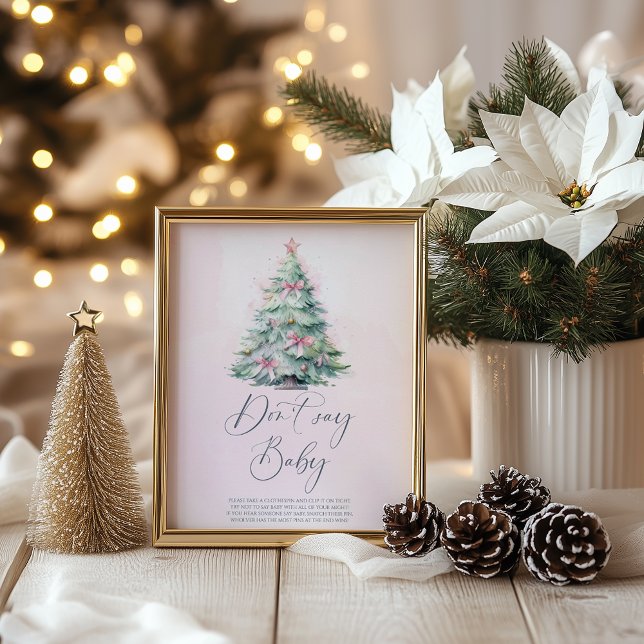 Rosa vinter-babyshower - Gissa vad spelet Poster (Skapare uppladdad)